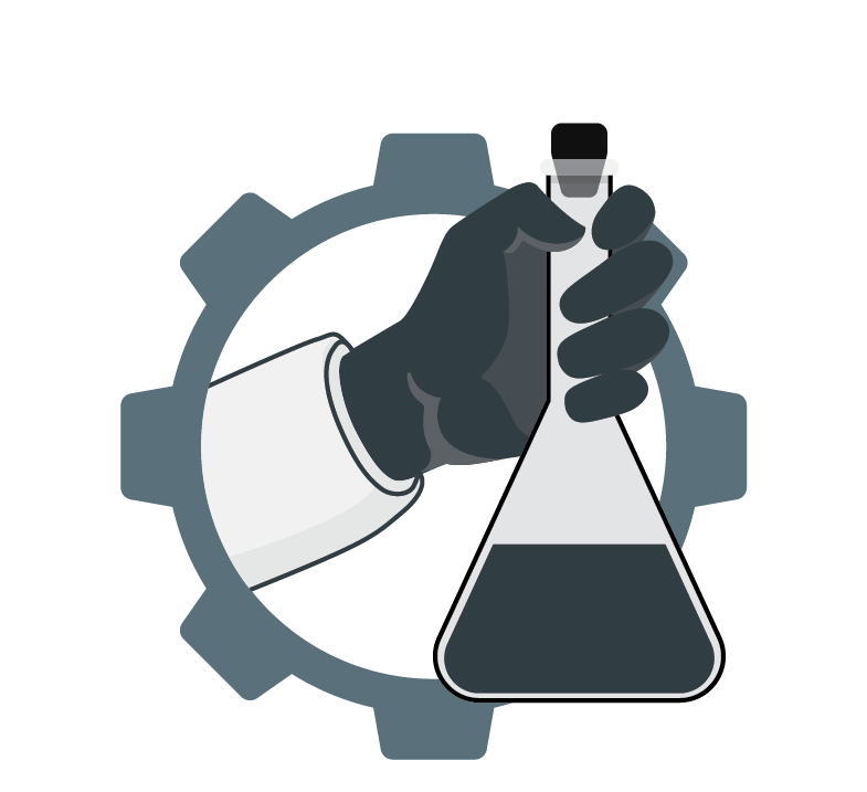 Handling chemicals icon