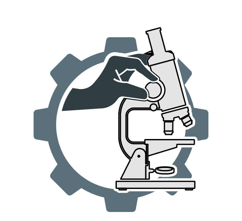 Working in a laboratory icon